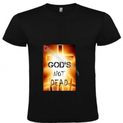 Tricou negru, imprimeu God's not dead